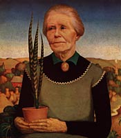 Grant Wood's Woman with Plants