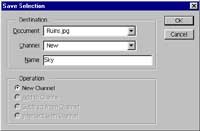 [Save Selection Dialogue Box]