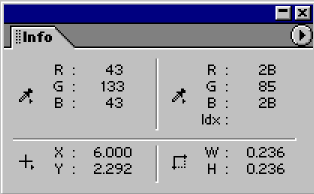 info palette