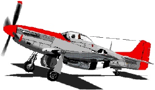 Drawing of a P-51D Mustang with the 332nd color scheme.