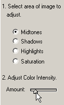 Variations Amount slider