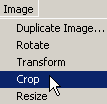image > crop menu