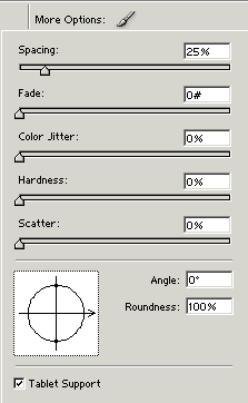 more options palette