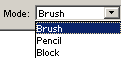 eraser tool's modes
