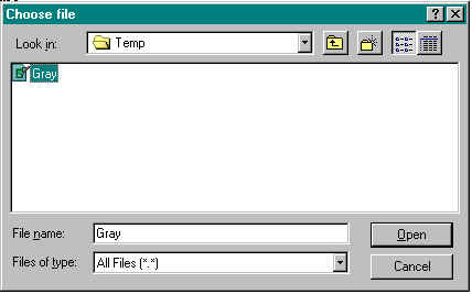 Choose File Window screen
shot