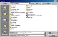 A typical Save dialog box